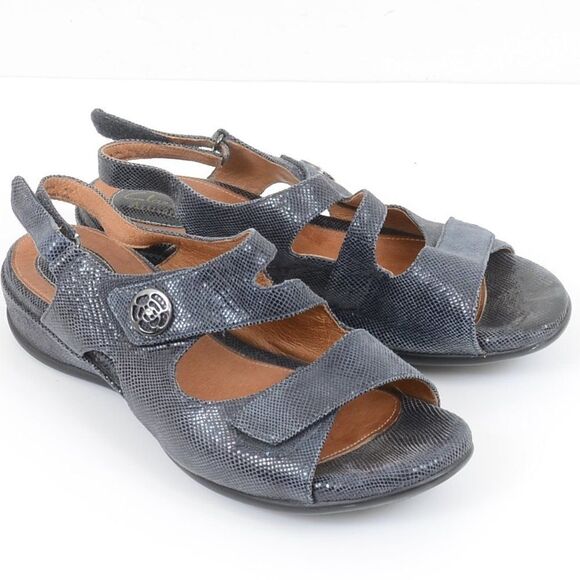 Clarks Artisan Blue Leather Strappy Sandal Women's 11 - Picture 3 of 6